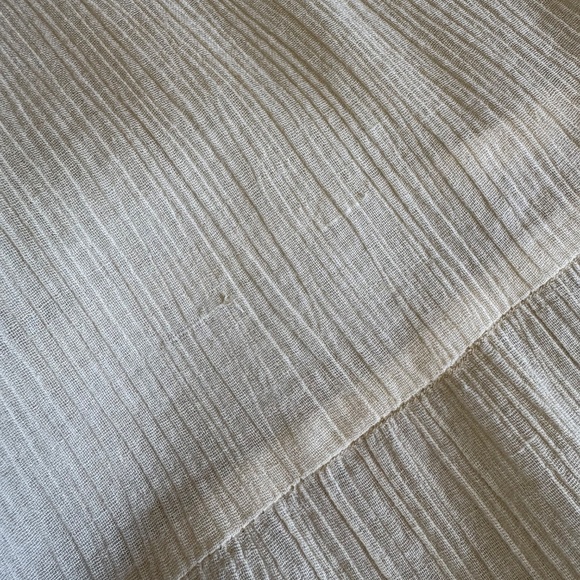 Split gauze crochet trim maxi skirt Cream Small - Picture 12 of 15